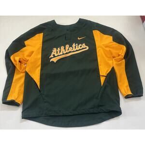 Vintage Nike MLB Oakland Athletics Pullover‎ Windbreaker Jacket Large Baseball